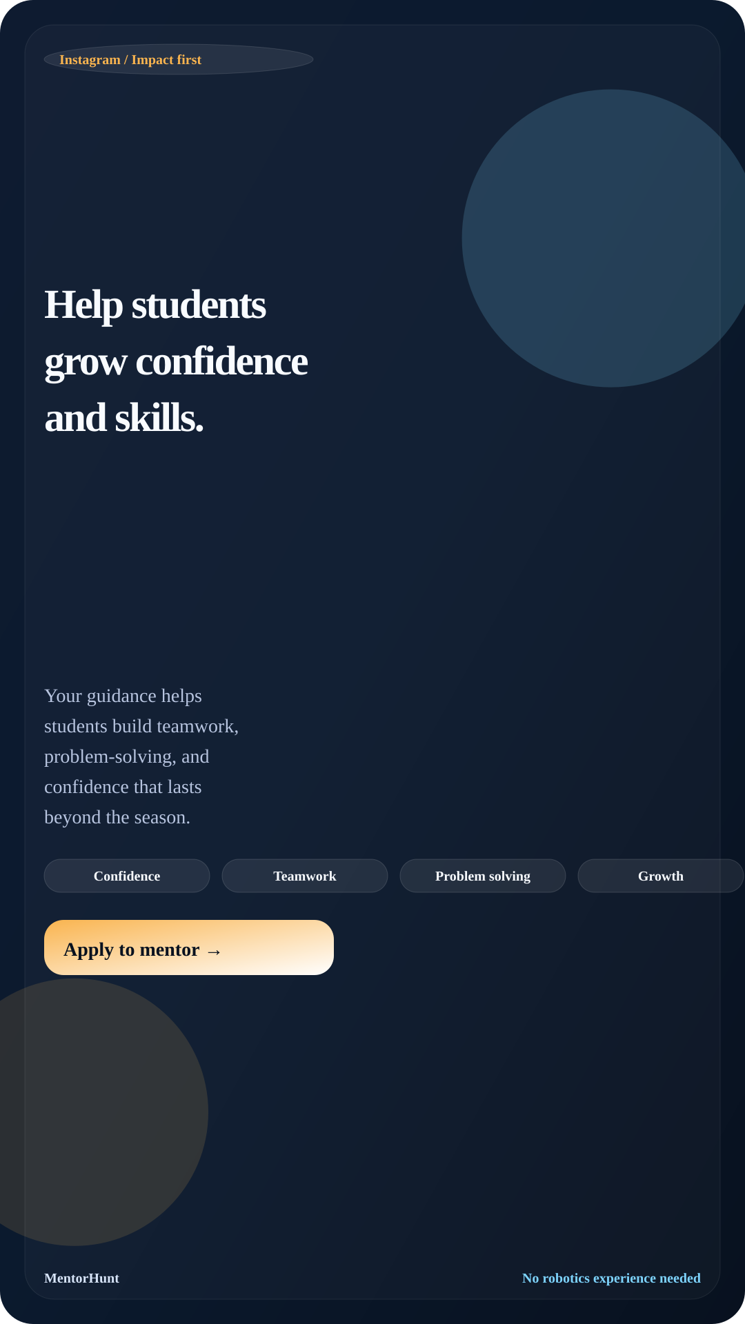 Help students grow confidence and skills.