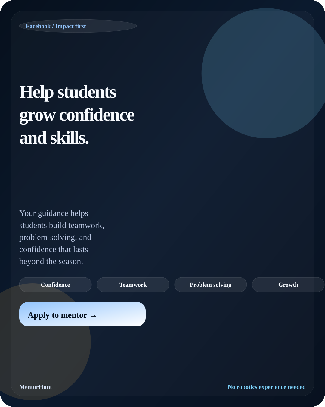 Help students grow confidence and skills.